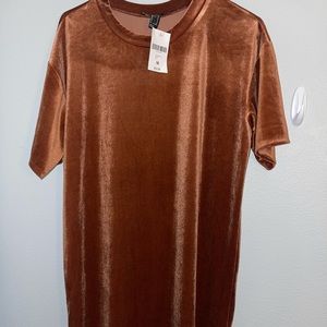 Crushed Velvet T Shirt Dress